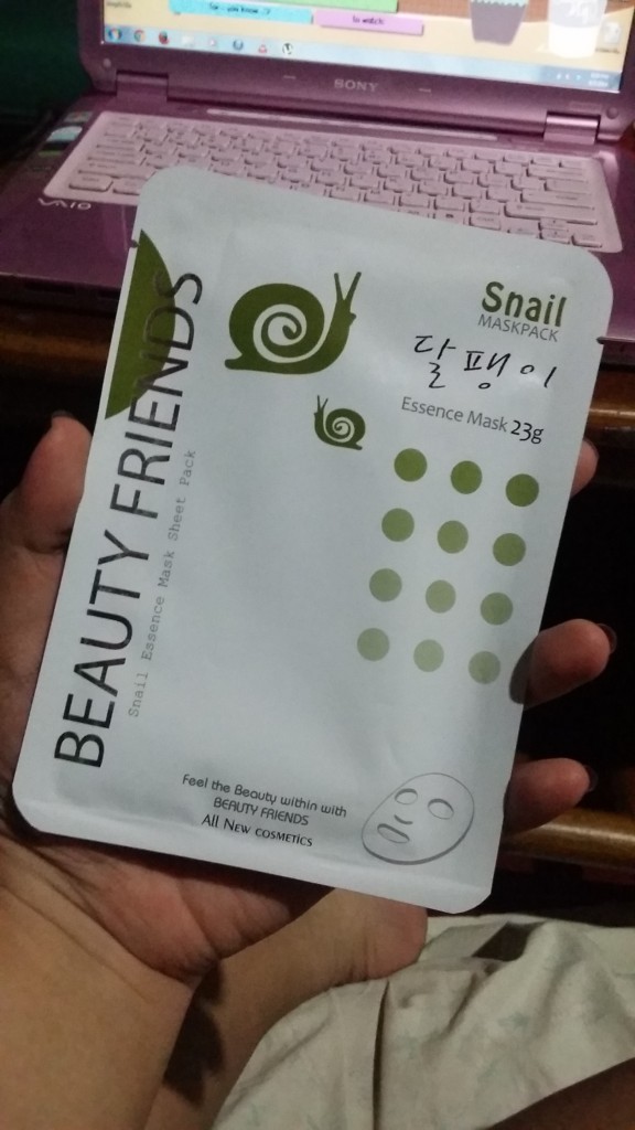 P.S. They actually gave me a free face mask to try out! Snail.. ooooh. Let's see how it goes, I'll try to make a review of it soon.